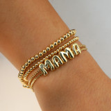 Smooth Bubble DIY Combination Bracelet Name 26 Letters Silver and gold