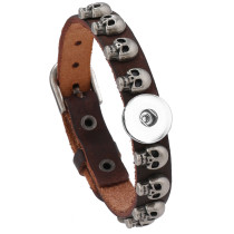 Punk style bracelet, retro skull head leather bracelet