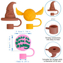 10mm Harry Potter series straw cover, dustproof and environmentally friendly straw plug