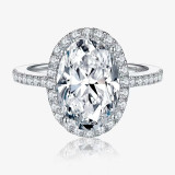 Imitation Mozambique diamond ring, women's zircon wedding ring, couple's matching ring, adjustable opening