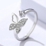 Imitation Mozambique diamond ring, women's zircon wedding ring, couple's matching ring, adjustable opening