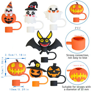 10mm Halloween Straw Cap Stanley Cup Straw Cap Dustproof Straw Plug