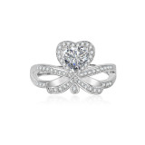 Imitation Mozambique diamond ring, women's zircon wedding ring, couple's matching ring, adjustable opening