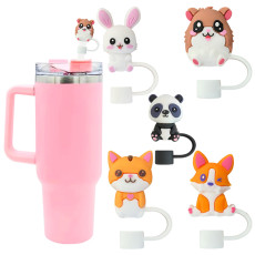 New 10mm Cute Animal Straw Cover Dustproof and Environmentally Friendly Straw Stopper