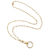 Geometric Copper Chain Lanyard Neck Mobile Key Work Badge