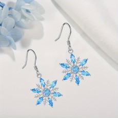 New Beautiful Snowflake Earrings Christmas Gift