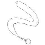 Geometric Copper Chain Lanyard Neck Mobile Key Work Badge