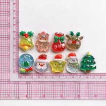 12MM Snap buton Sparkling Christmas Snowman Resin DIY