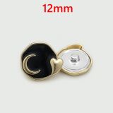 12MM Metal Snap buttons Sun, moon,  heart