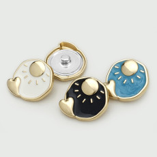 Sun, moon,  heart Metal 20MM Snap buttons