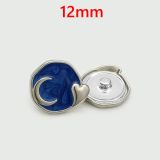 12MM Metal Snap buttons Sun, moon,  heart