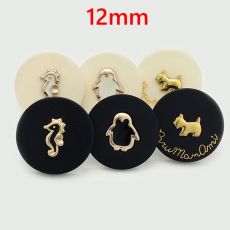 12mm Metal Snap Button Cute Penguin Puppy Seahorse