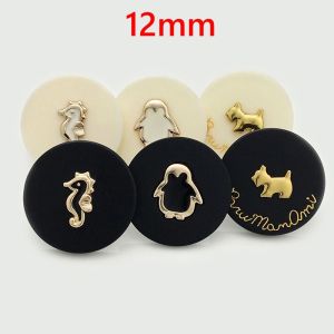 12mm Metal Snap Button Cute Penguin Puppy Seahorse