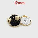 12MM Metal Snap buttons Sun, moon,  heart