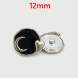 12MM Metal Snap buttons Sun, moon,  heart
