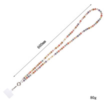 Candy colored acrylic bead mobile phone hanging rope diagonal cross chain bag chain