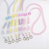 Butterfly diagonal cross chain phone case chain acrylic bead chain