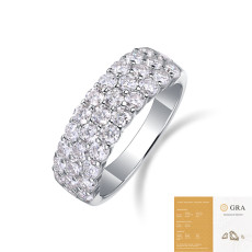 925 silver ring, women's non fading moissanite ring