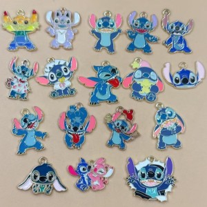 Stitch alloy drip oil earrings bracelet keychain pendant