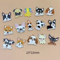 Cartoon Dog corgi Schnauzer Pendant Headwear Necklace Earrings