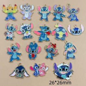 Stitch alloy drip oil earrings bracelet keychain pendant