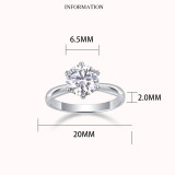 925 silver closed-end ring set with moissanite ring wholesale