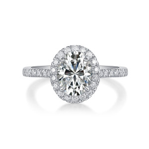 New 3ct   S925 sterling silver inlaid moissanite ring