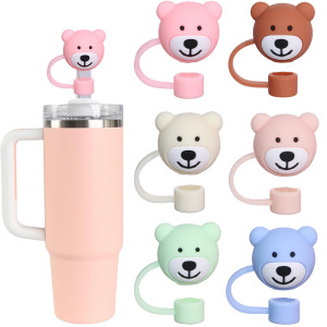 Bear head straw cap Stanley 10mm straw dust plug