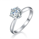 925 silver closed-end ring set with moissanite ring wholesale