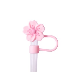 10mm Haitang flower straw cap flower PVC straw dust cover