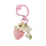 New Strawberry Keychain Bag Keyring Rabbit Pendant