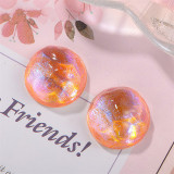 Starry Sky Colorful Sparkling Powder Round Resin 20mm snap button