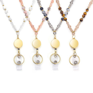 Natural Stone Necklace Lanyard Neck Phone Easy Pull Buckle