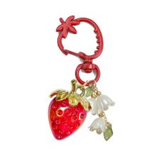 New Strawberry Keychain Bag Keyring Rabbit Pendant