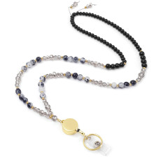 Natural Stone Necklace Lanyard Neck Phone Easy Pull Buckle