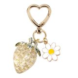 New Strawberry Keychain Bag Keyring Rabbit Pendant