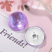 Starry Sky Colorful Sparkling Powder Round Resin 20mm snap button