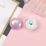 Circular pearl AB color resin  20mm snap button