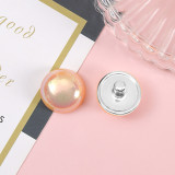 Circular pearl AB color resin  20mm snap button