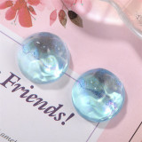 Starry Sky Colorful Sparkling Powder Round Resin 20mm snap button