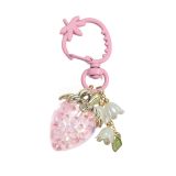 New Strawberry Keychain Bag Keyring Rabbit Pendant