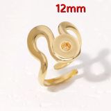 12mm 20mm snap button ring Stainless steel ring with adjustable opening