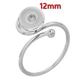 12mm 20mm snap button ring Stainless steel ring with adjustable opening