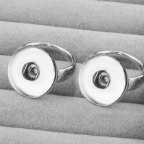 gold and silver 12mm 20mm snap button ring Copper ring with adjustable opening