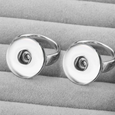gold and silver 12mm 20mm snap button ring Copper ring with adjustable opening