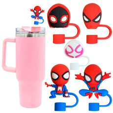 Spider Man series straw cap dust plug 10mm straw cover straw lid
