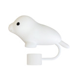 Marine Animal Series Straw Cap Dust Stopper Cup Straw