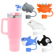 Marine Animal Series Straw Cap Dust Stopper Cup Straw