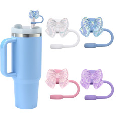 Cup, straw cap, transparent bow, 10mm straw cover, dust plug, dirt proof cover