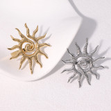 Stainless steel open sun ring 18K gold-plated non fading bracelet